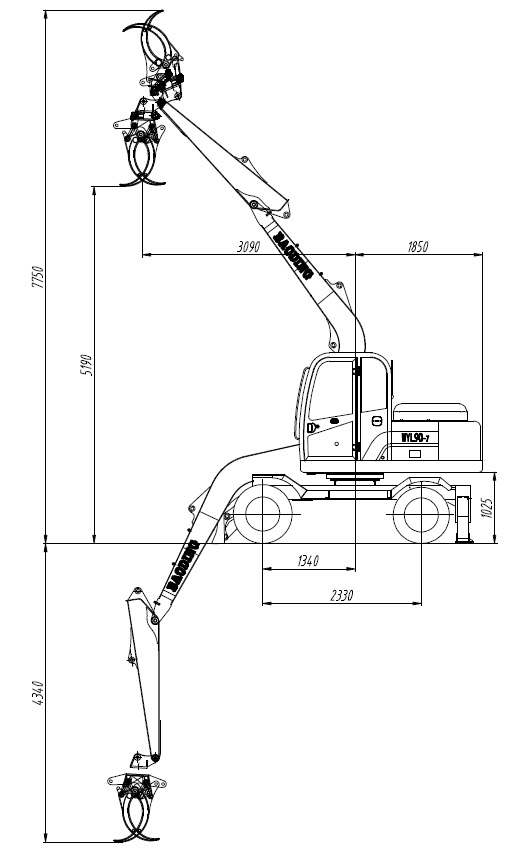 90蔗木裝卸機 90蔗木裝卸機