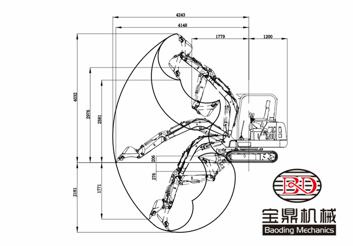 寶鼎23微型挖掘機工作參數 寶鼎23微型挖掘機工作參數