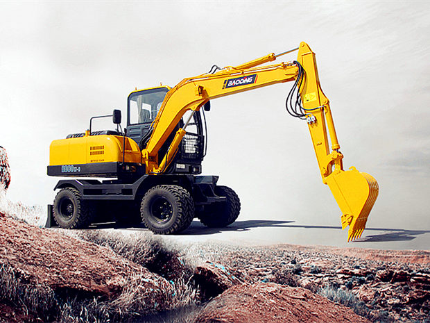 輪式挖掘機(jī)圖片